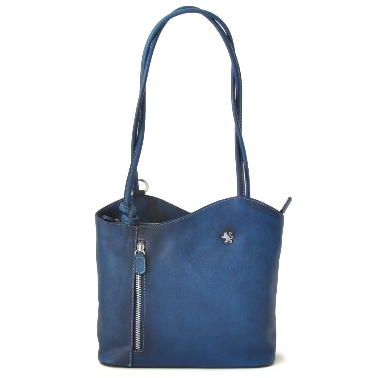 Pratesi Shoulder Bag Consuma Small in genuine leather B465/P - Blue - SZN