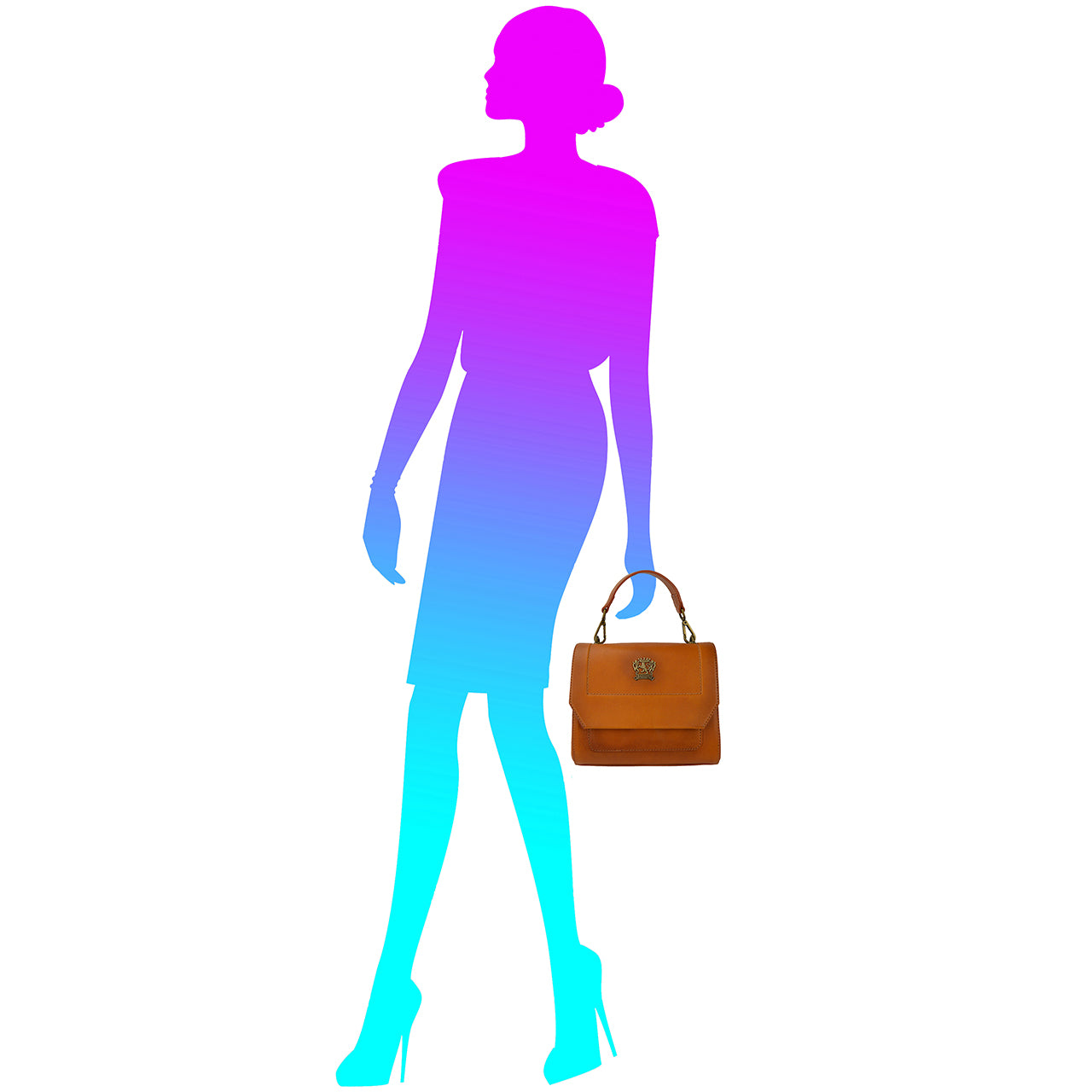 Pratesi Lanciano Lady Bag in genuine Italian vegetable dyed leather - Coffee