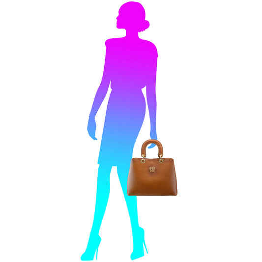 Pratesi Caselli Sac à main en cuir de vache