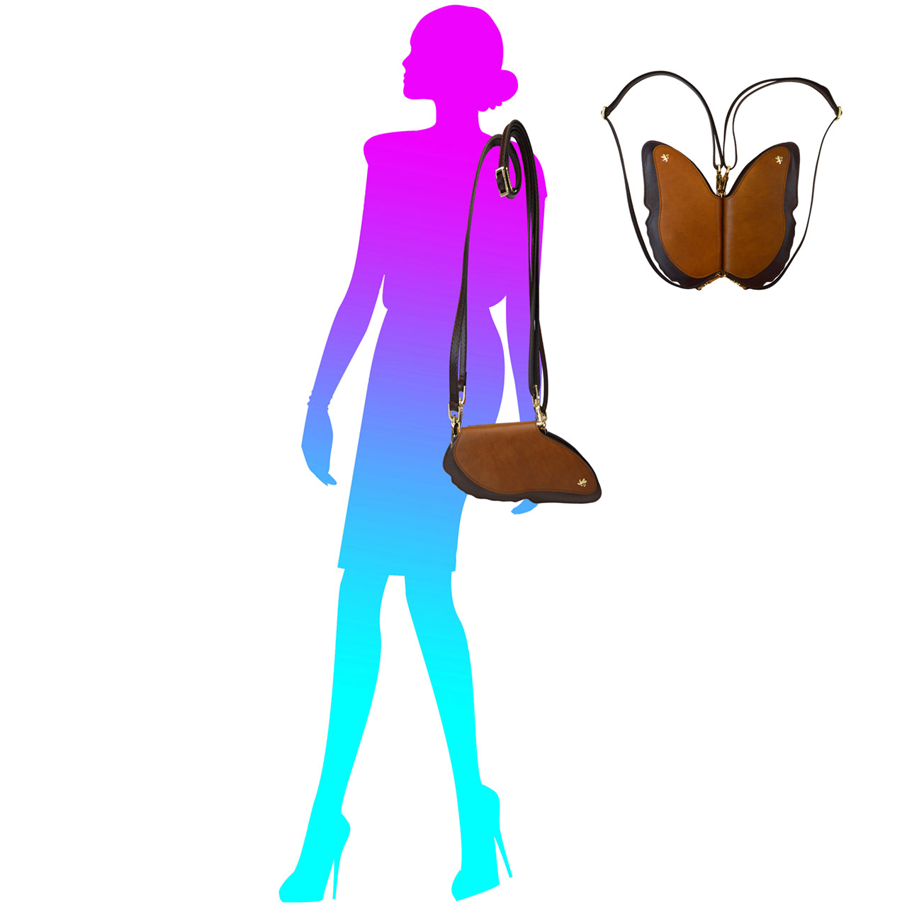 Pratesi Farfalla Backpack B383 in Genuine Vegetable Dyed Italian Leather - Brown