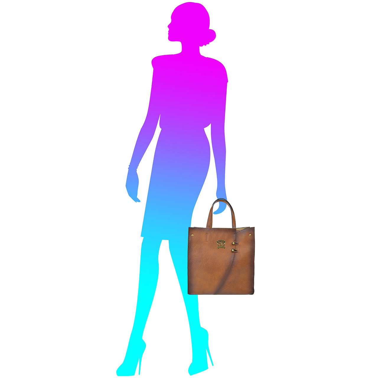 Pratesi Paterno B488 Lady Bag in genuine Italian vegetable-dyed leather - Cherry