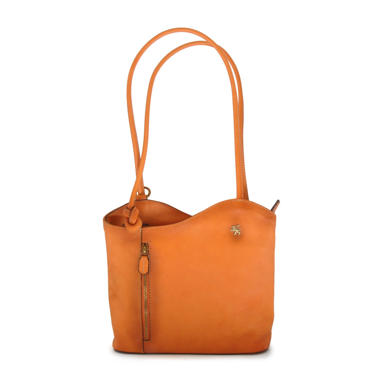 Pratesi Bolso Bandolera Consuma Small en cuero de vaca B465/P - Bruce Naranja