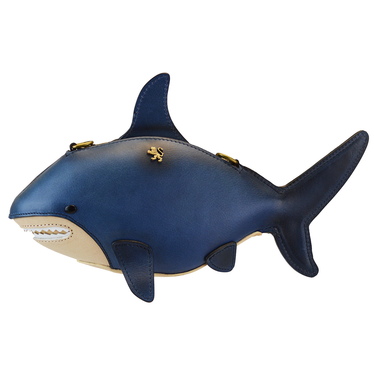 Pratesi Shark, CrossBody Bag B222 in Full Grane Leather - LQE2