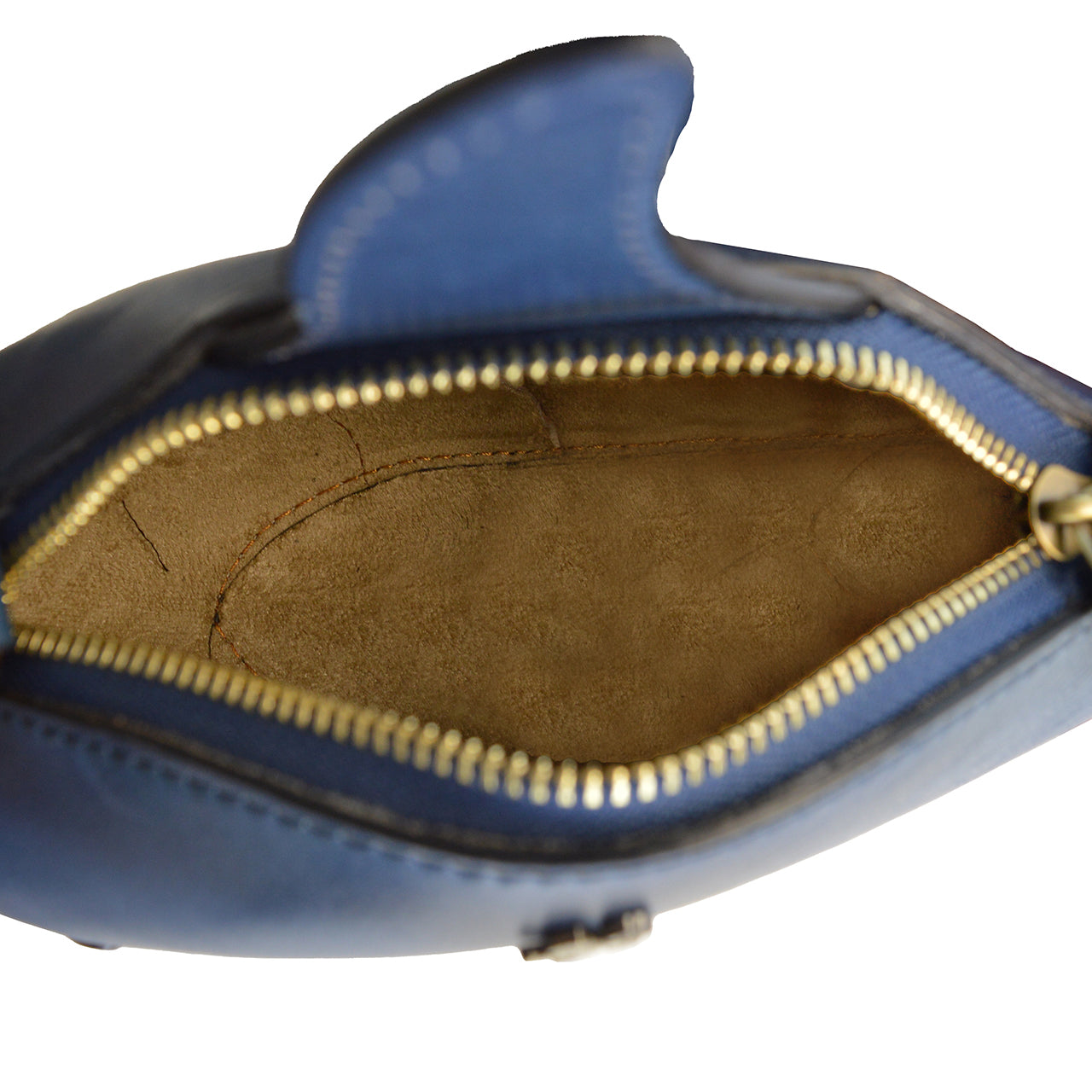 Pratesi Shark, CrossBody Bag B222 in Full Grane Leather - Bruce Black - LQE2