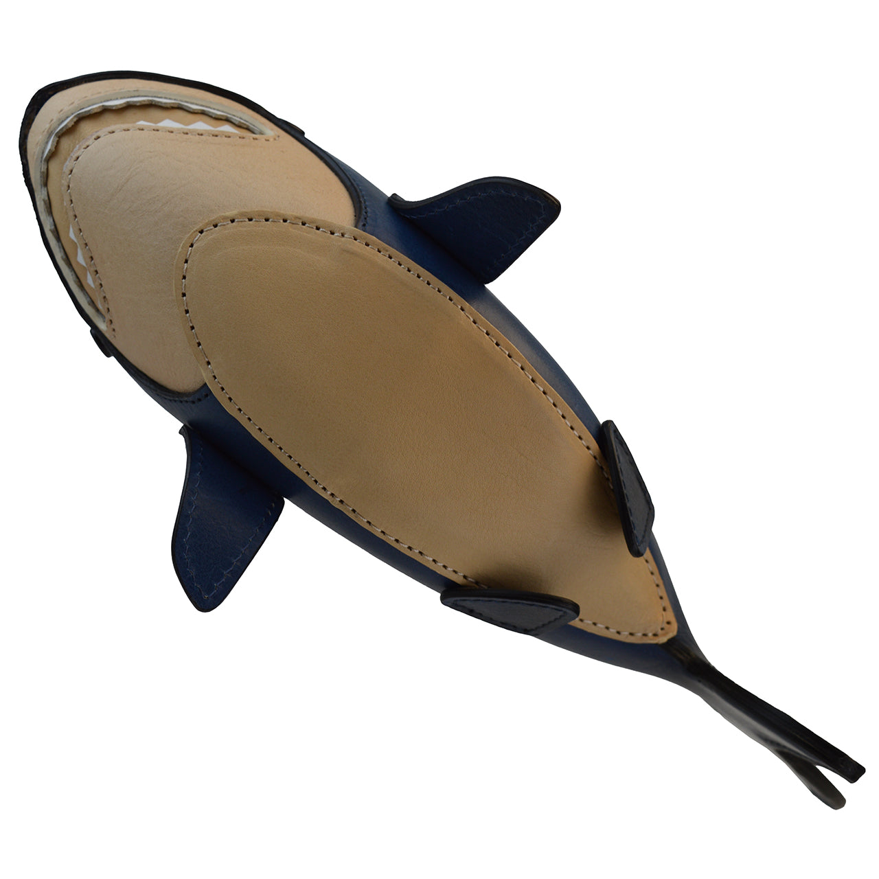 Pratesi Shark, CrossBody Bag B222 in Full Grane Leather - Bruce Bleu - LQE2
