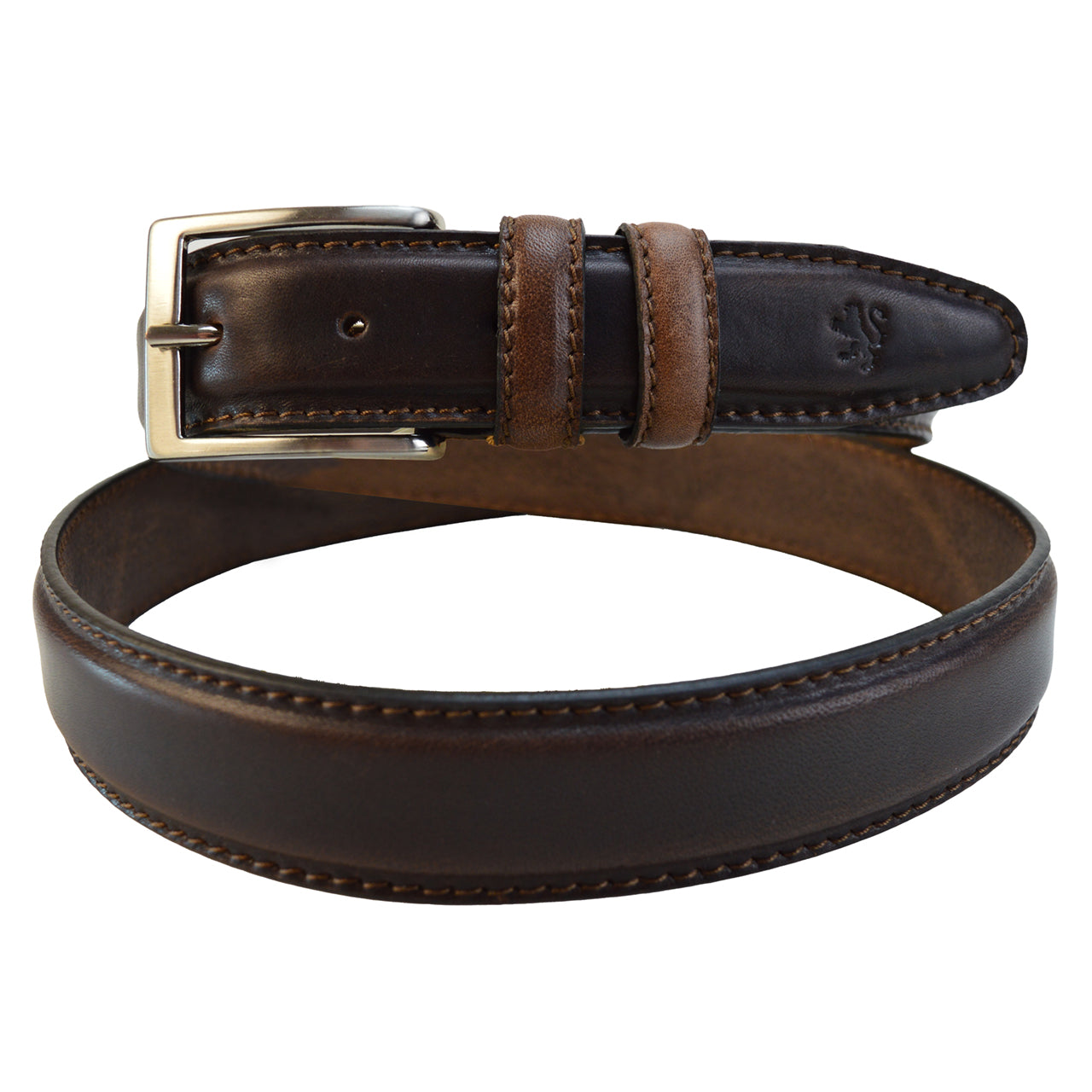 Pratesi Egidio Belt in Italian Vegetable Dyed Leather - Coffee