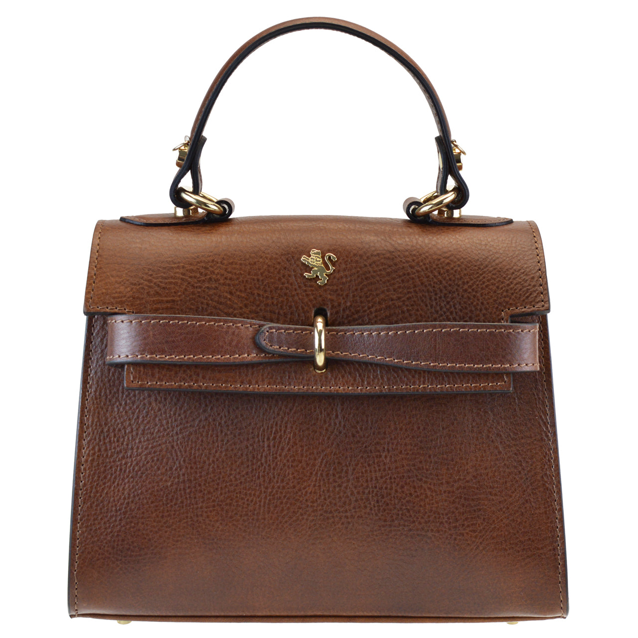 Pratesi Fondoli Handbag in vegetable dyed Italian Leather - Coffee