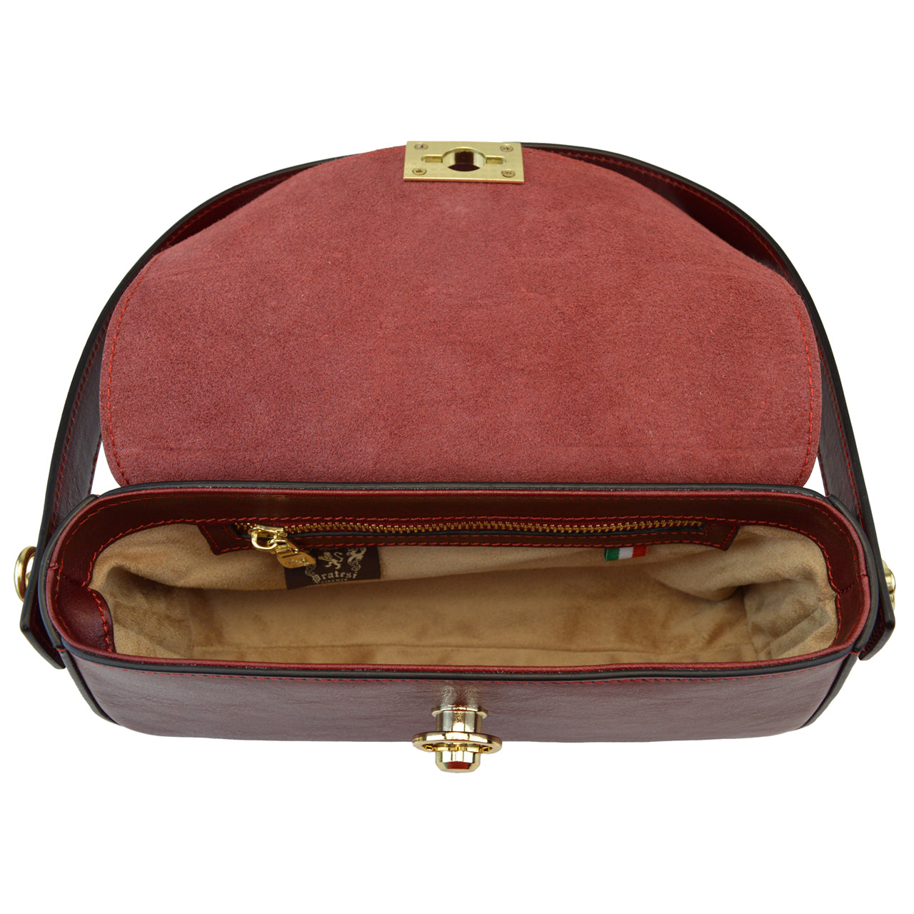 Pratesi Castellina em couro italiano tingido com vegetais - café