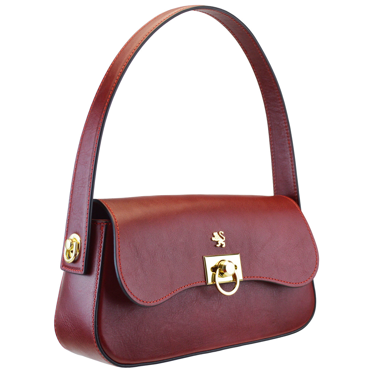 이탈리안 식물성 염색 가죽 소재의 Pratesi Castellina - 체리