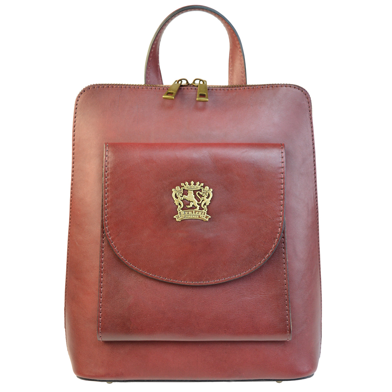 Pratesi Todi Transformable Backpack in genuine Italian vegetable-dyed leather