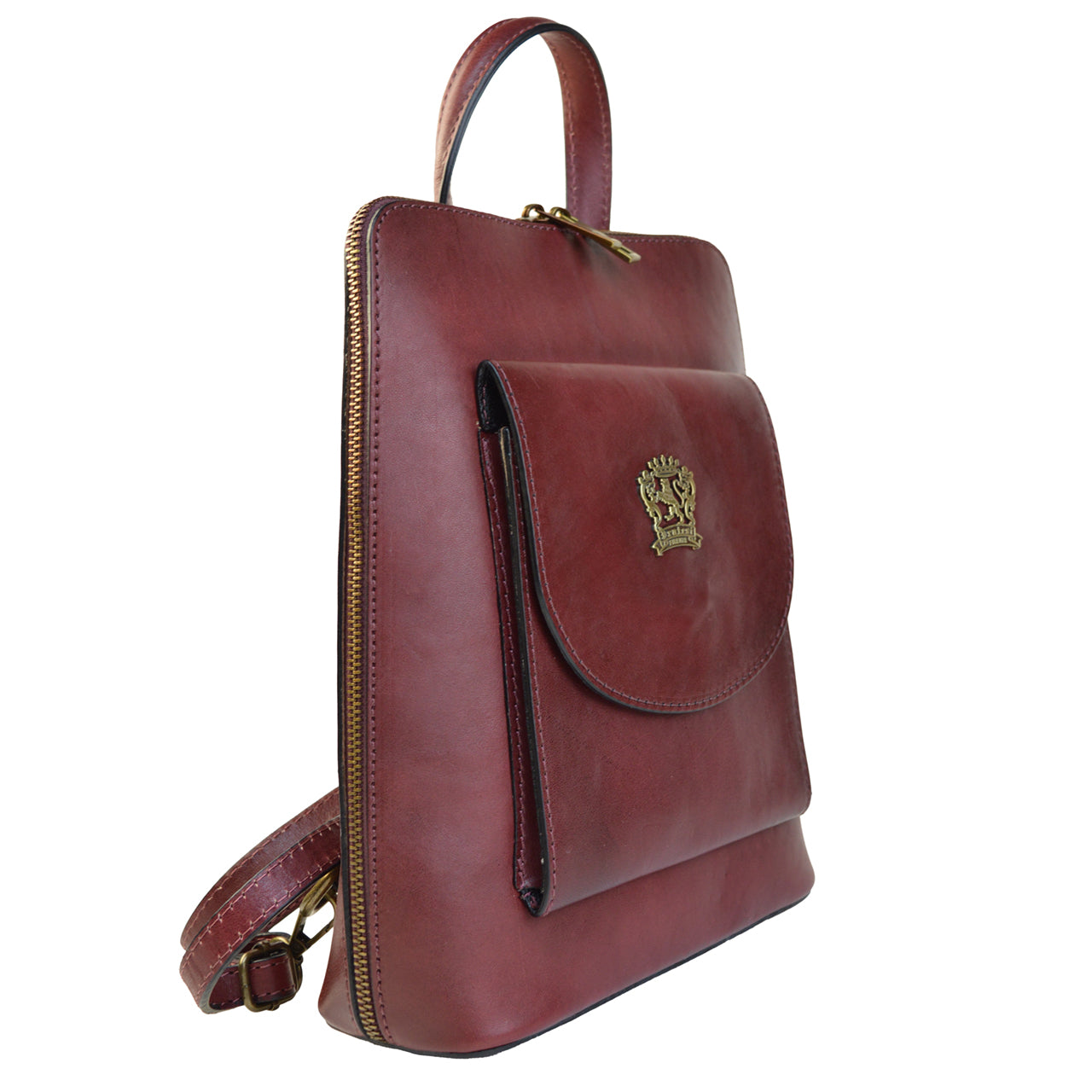 Pratesi Todi Transformable Backpack in genuine Italian vegetable-dyed leather