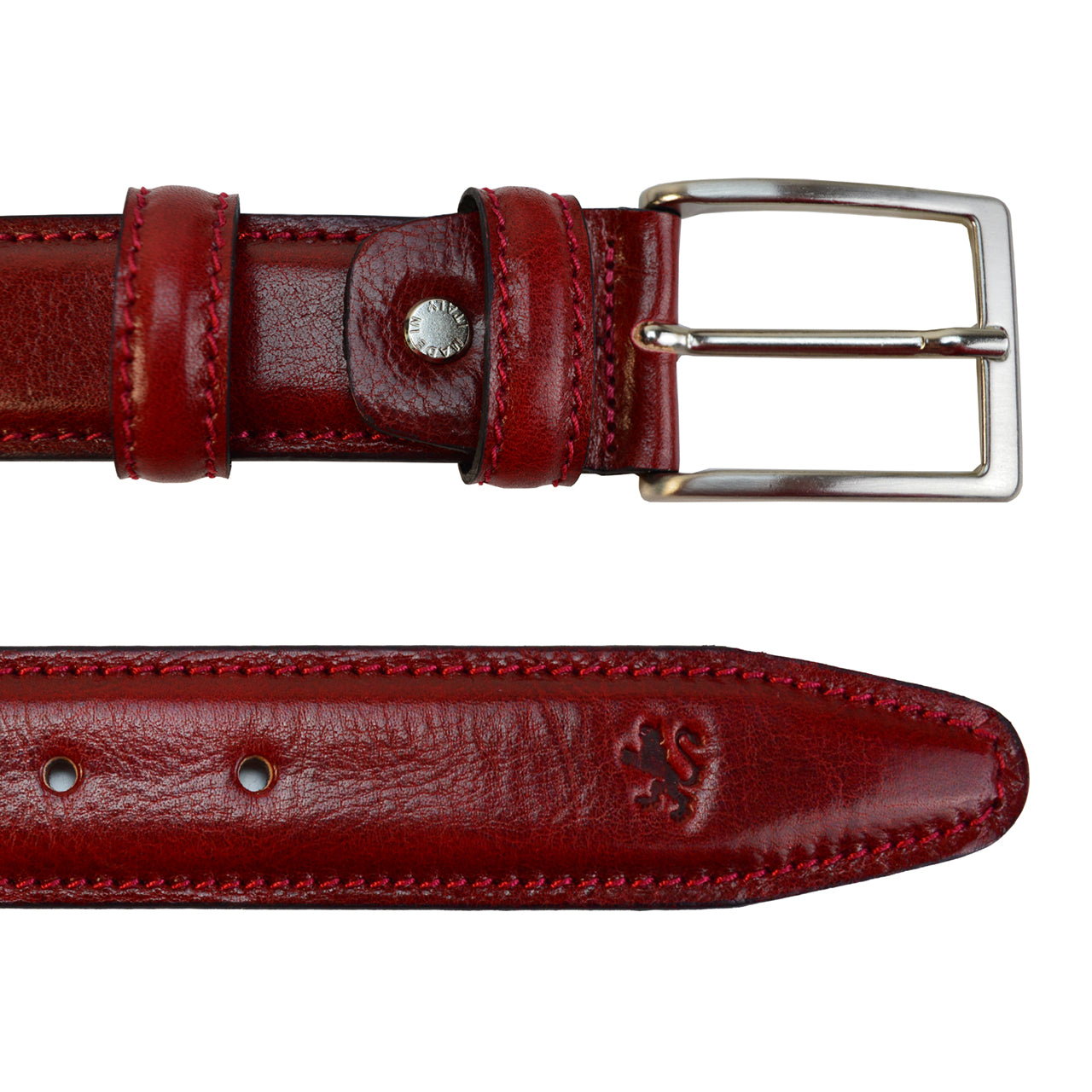 Pratesi Ezio Belt in Vegetable-Dyed Italian Leather - Emerald