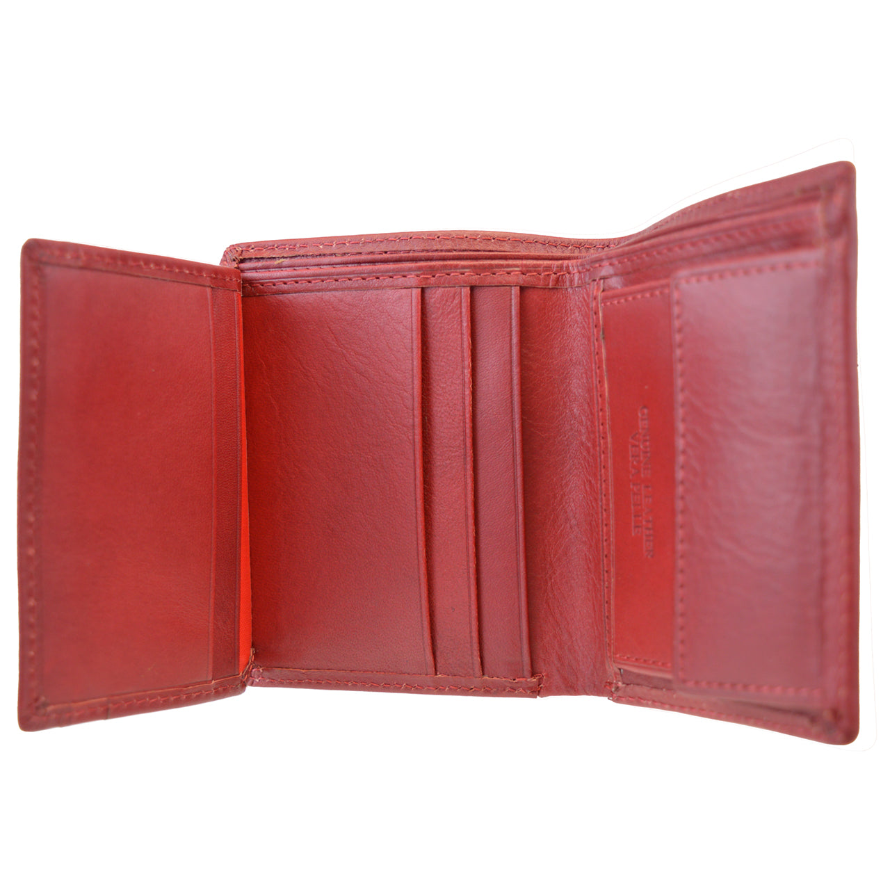 Carteira masculina Pratesi Porta Romana em couro curtido vegetal - Cereja