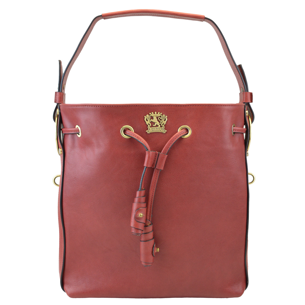 Pratesi Viareggio Italian Bag in Vegetable-Dyed Leather - Cherry