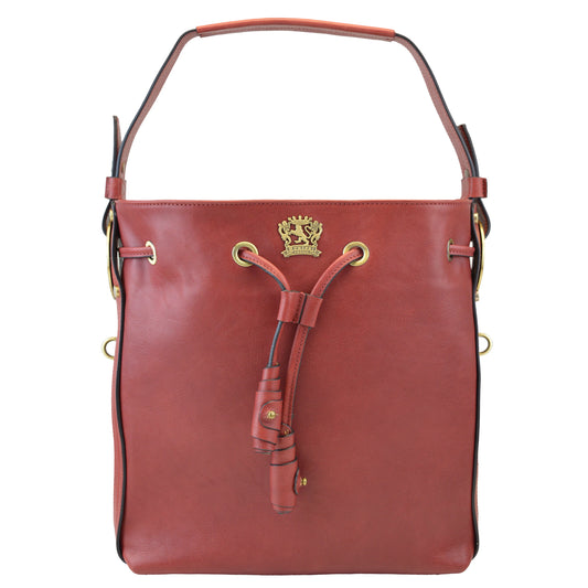 Pratesi Viareggio Italian Bag in Vegetable-Dyed Leather - Cherry