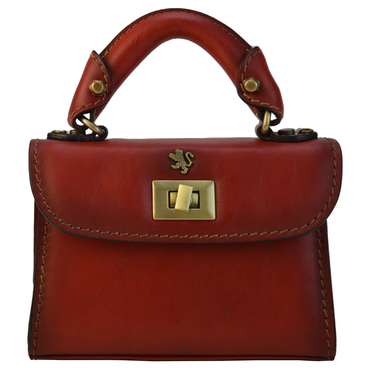 Pratesi Lucignano Small Handbag in genuine leather - Cherry - SZN