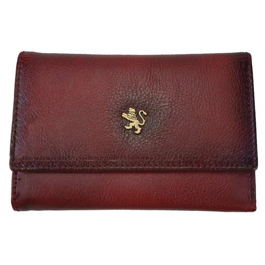 Pratesi Museo San Marco Women's Leather Wallet - Vegetable-Dyed Italian Leather - Cherry