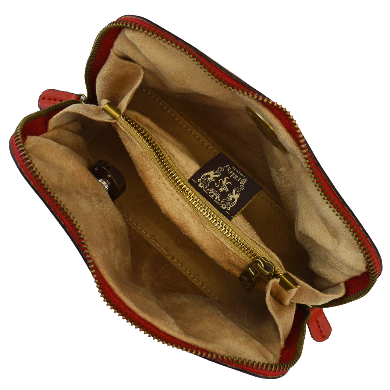 Pratesi Cross-Body Bag Gran Volterra B467/G in genuine leather - genuine Italian Cherry - LQE
