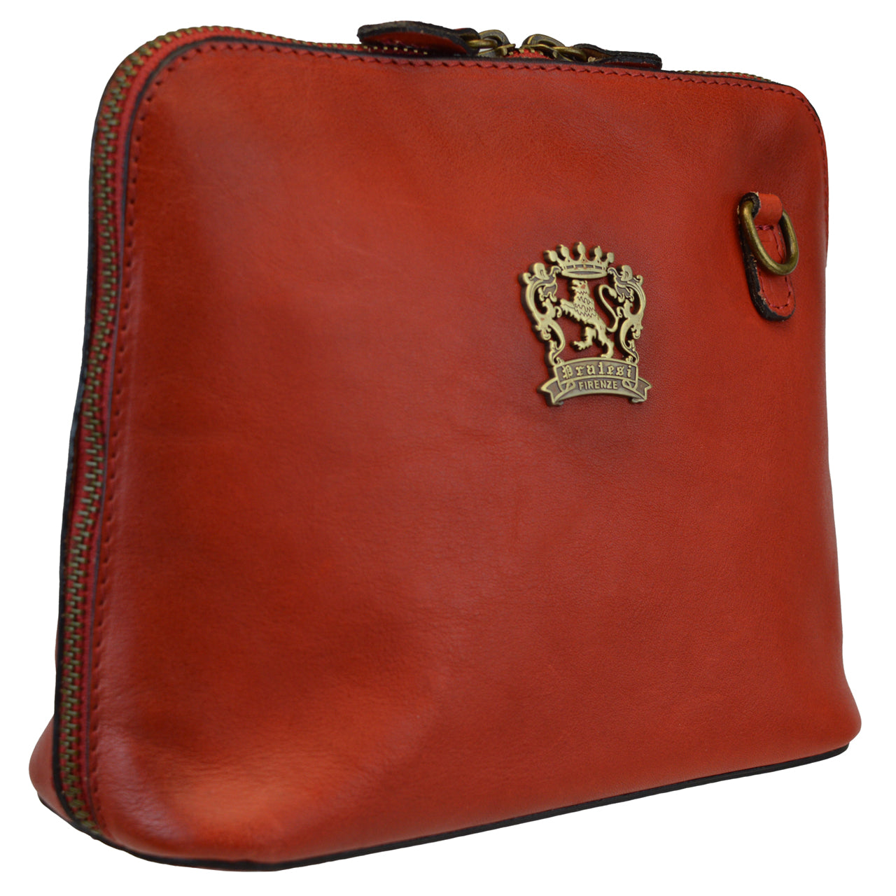 Pratesi Cross-Body Bag Gran Volterra B467/G in genuine leather - genuine Italian Orange - LQE