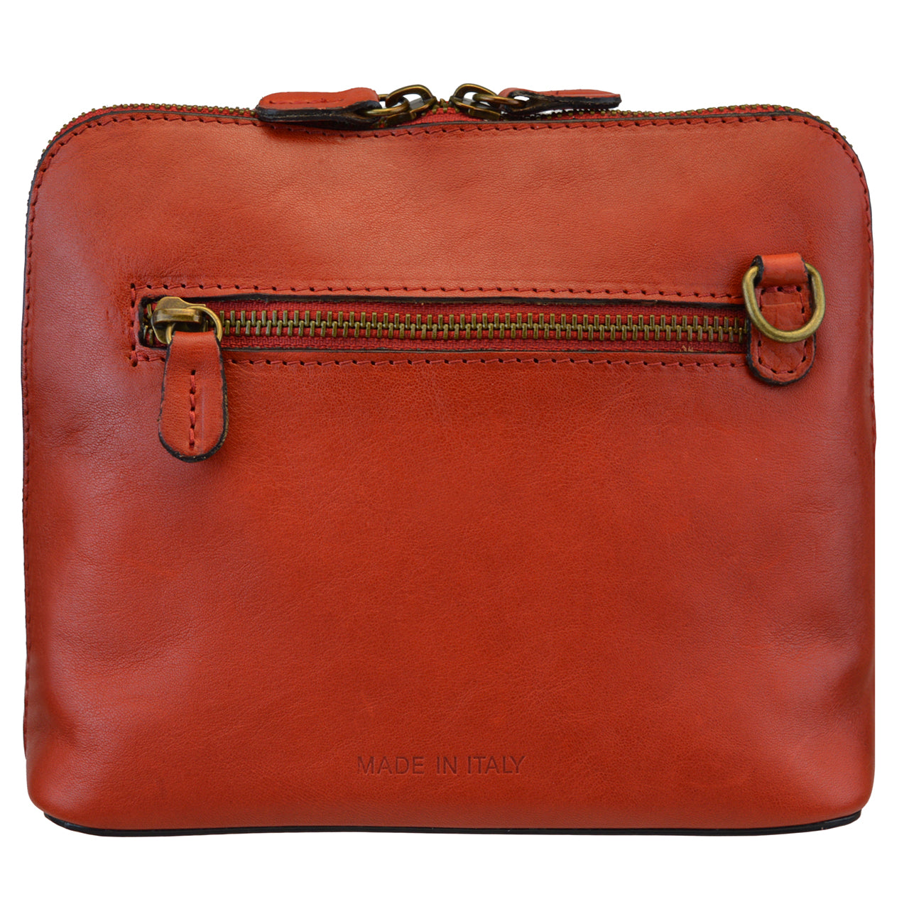 Pratesi Cross-Body Bag Gran Volterra B467/G in genuine leather - genuine Italian Orange - LQE