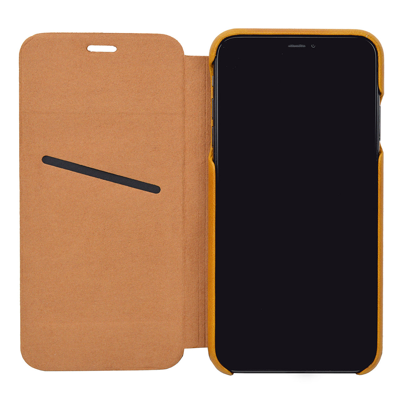 Funda Pratesi iPhone XS MAX B078 Tamaño Perfecto - Coñac