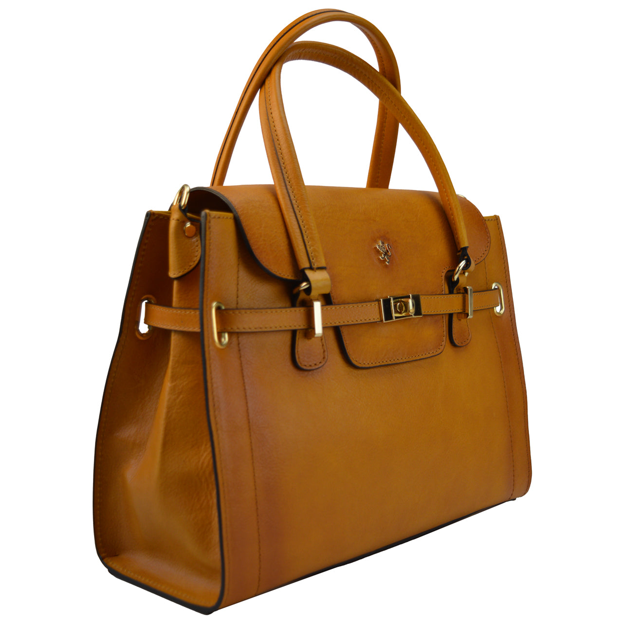 Pratesi Baratti Handbag B305 in Genuine Leather - Bruce Sky Blue - LQE2