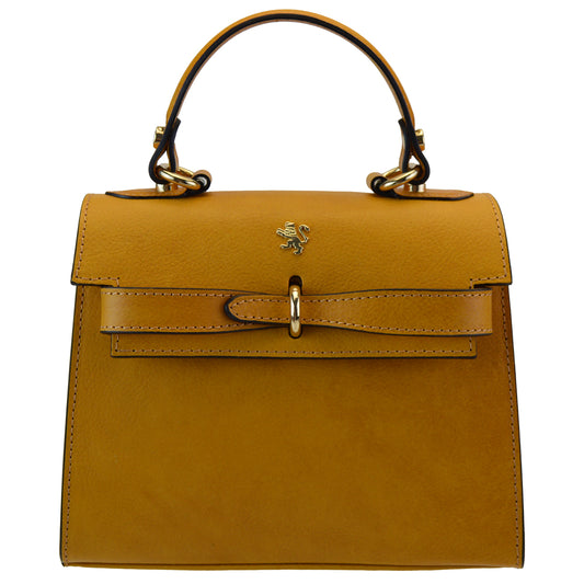 Bolso Pratesi Fondoli en piel italiana teñida vegetal - Coñac