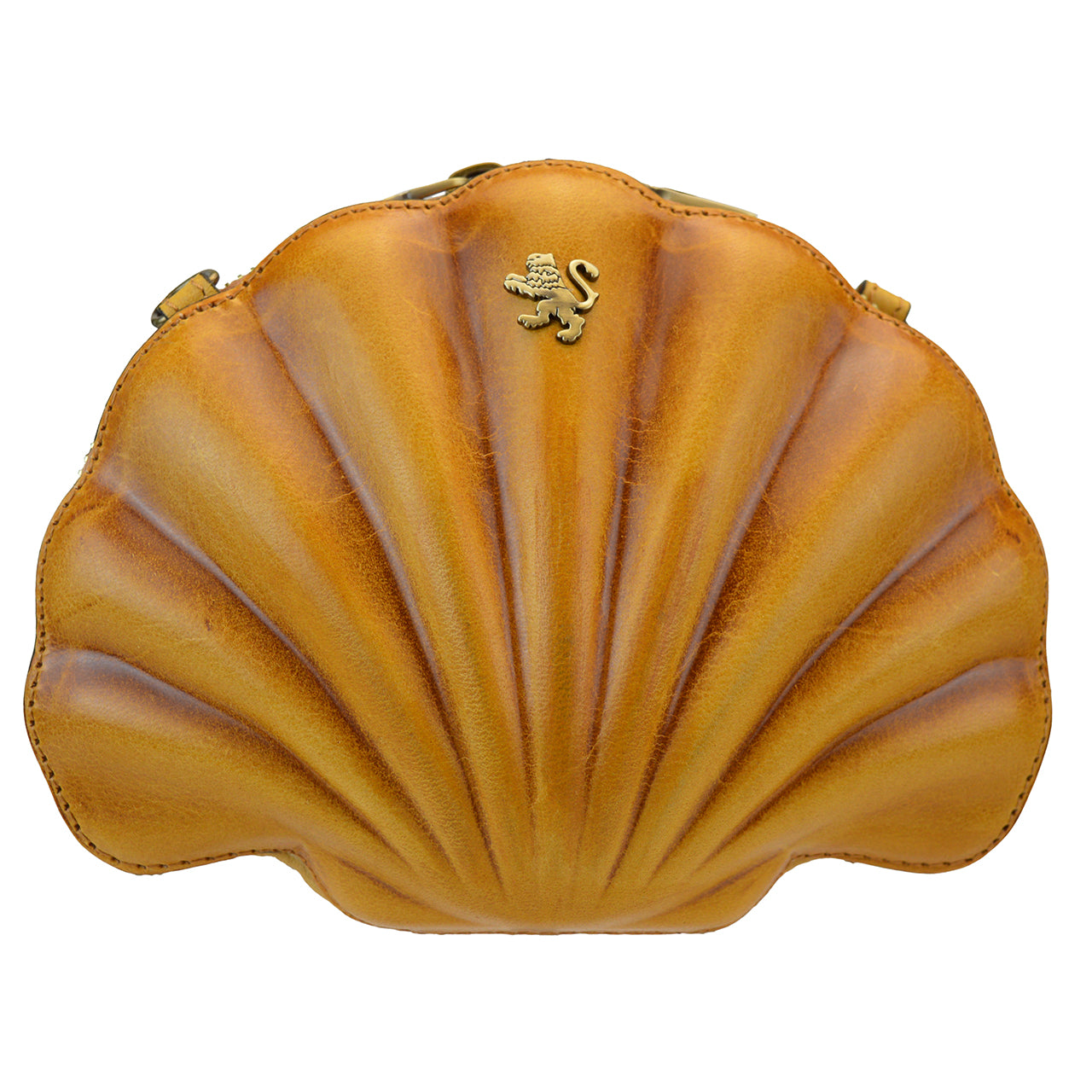 Pratesi Shell Cross Body Bag B454 in Full Grane Leather - Bruce Cognac - LQE2