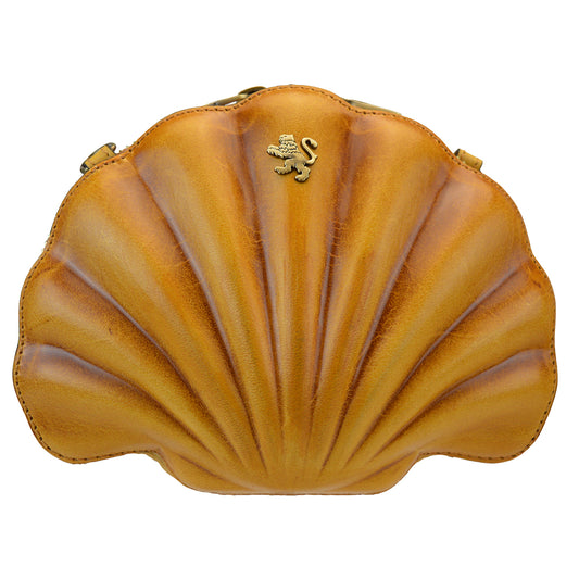 Pratesi Shell Cross Body Bag B454 in Full Grane Leather - Bruce Cognac - LQE2