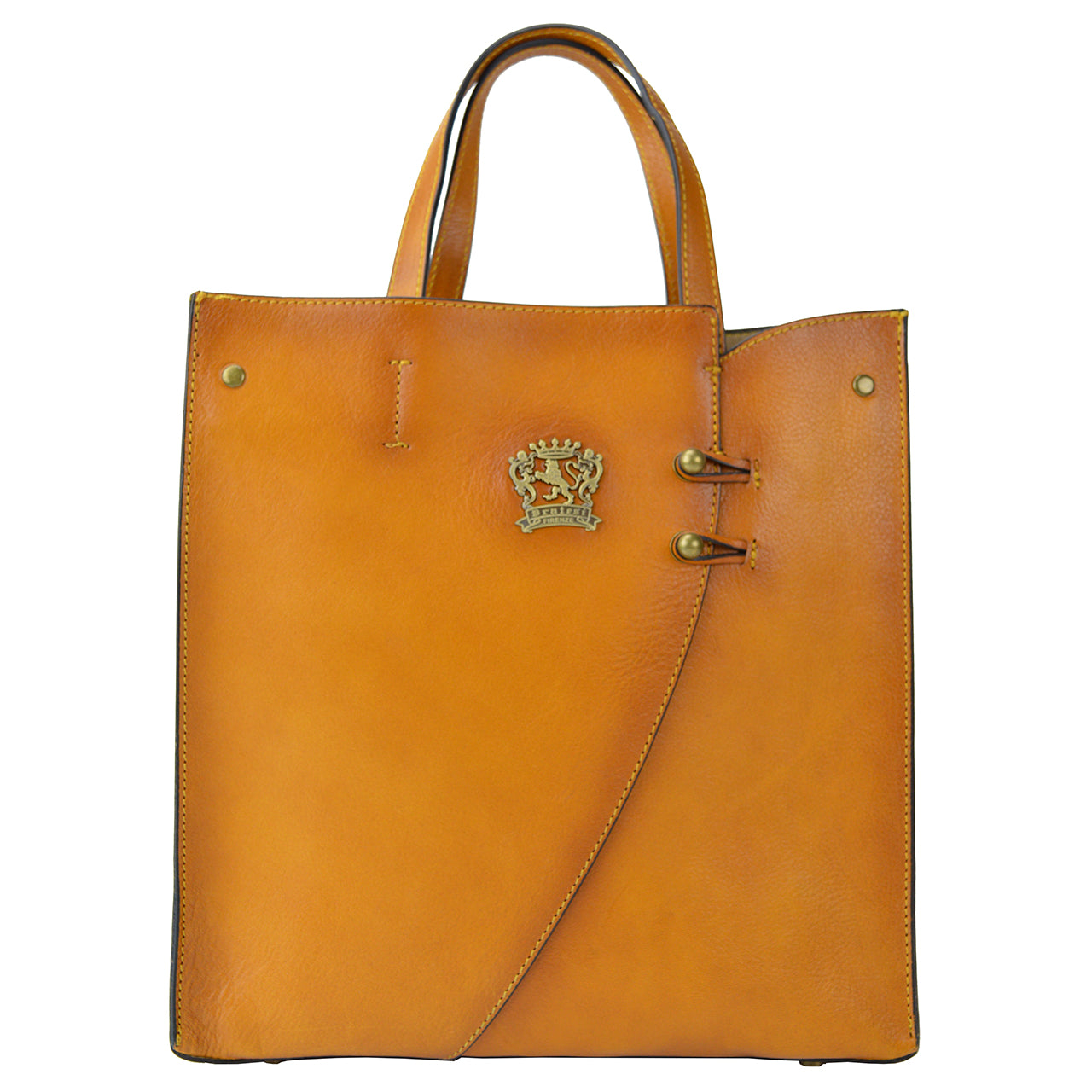 Bolso Lady Pratesi Paterno B488 en cuero de vaca - Bruce Cognac