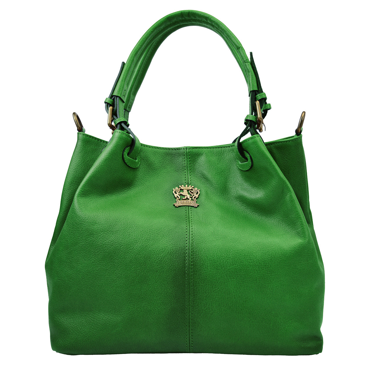 Pratesi Collodi Small, Woman Bag in full grain leather - Bruce Emerald - LQE2