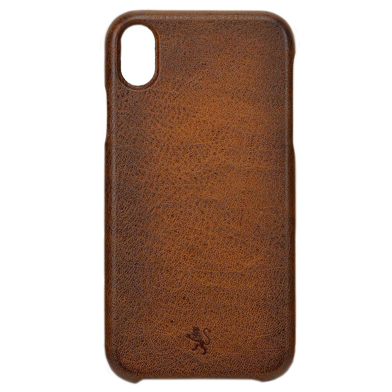 Funda Pratesi iPhone XS B077 Tamaño Perfecto - Marrón