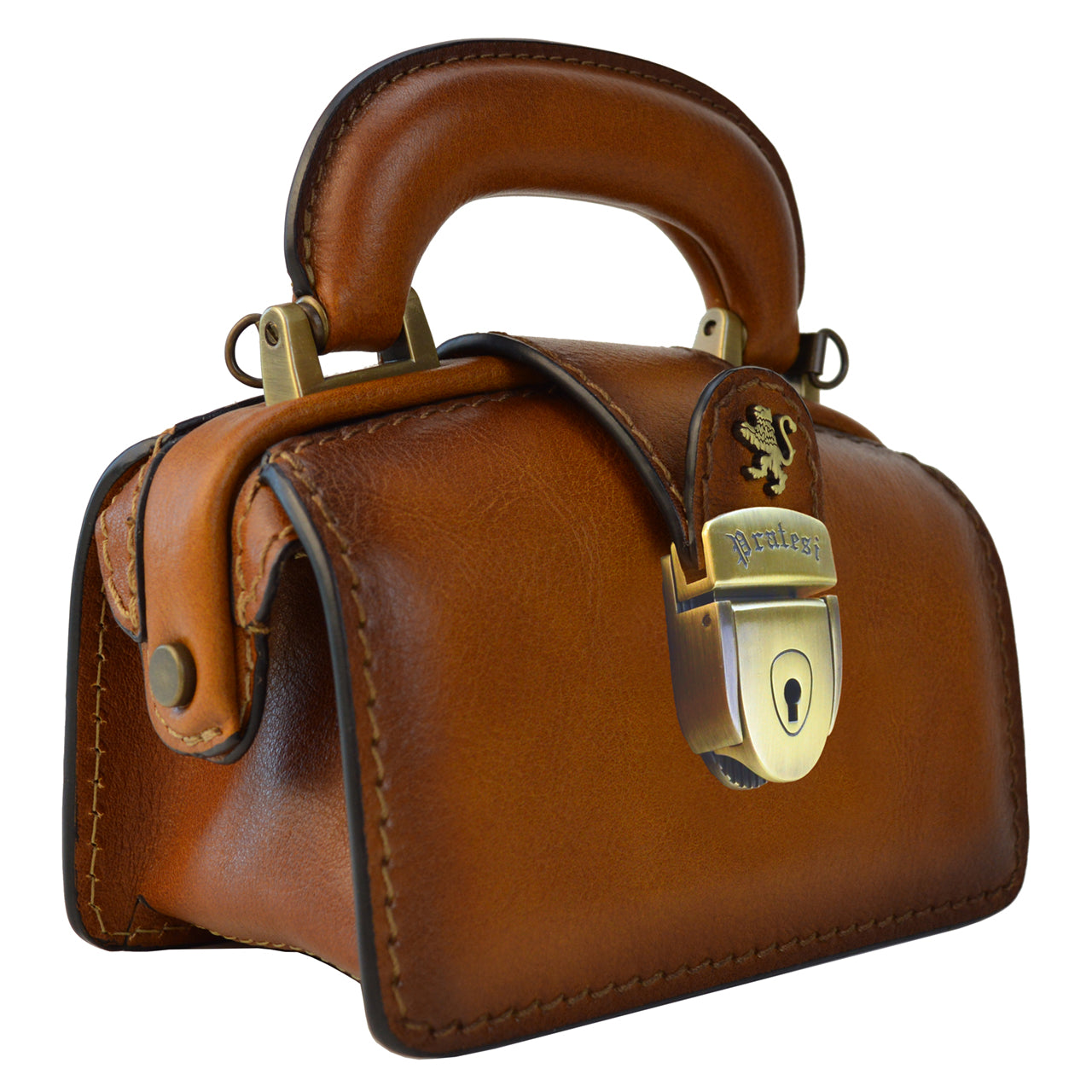Pratesi Lady 18 Brunelleschi in Genuine Vegetable Dyed Italian Leather - Black