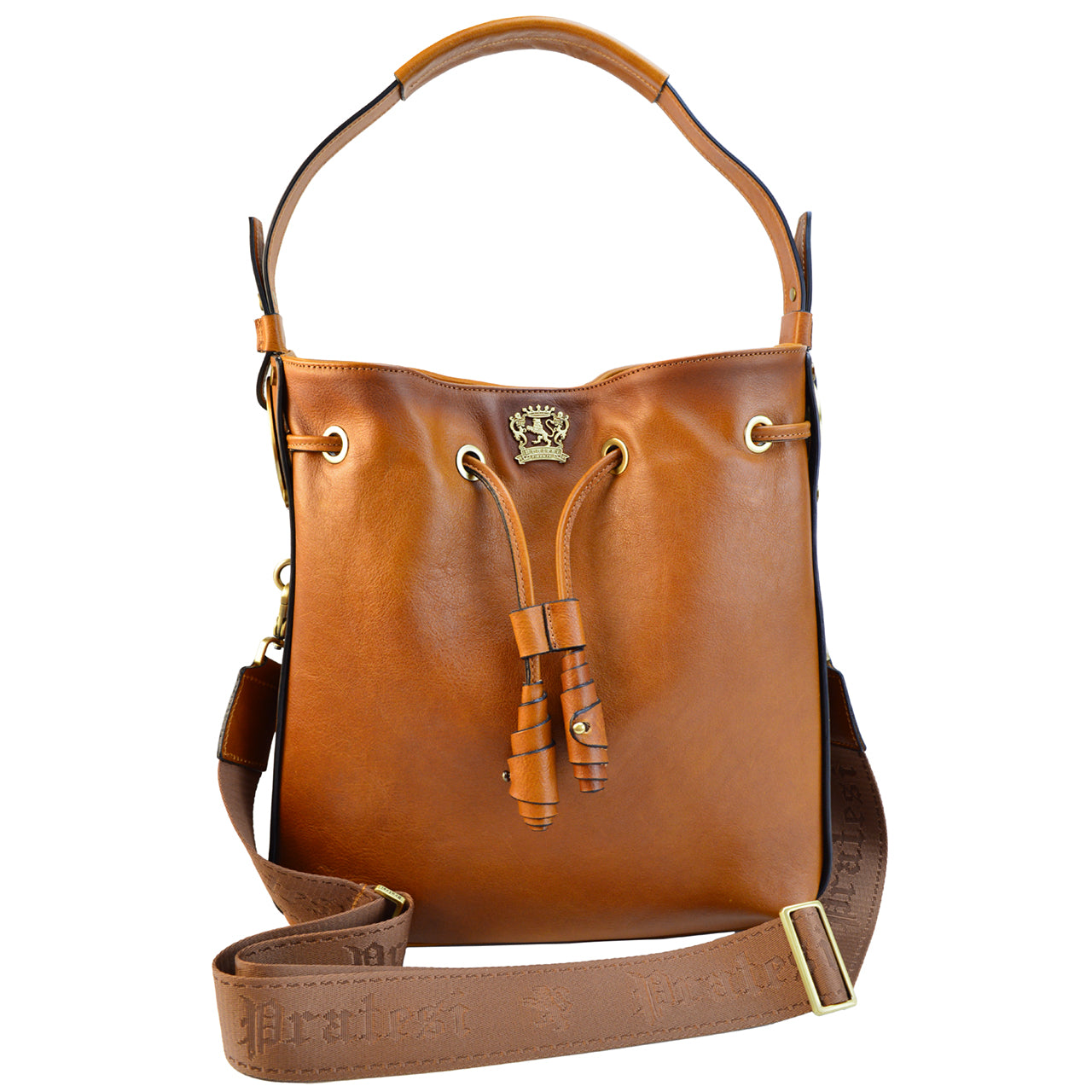 Pratesi Viareggio B251 Woman Bag in cow leather - Bruce Cognac - LQE2
