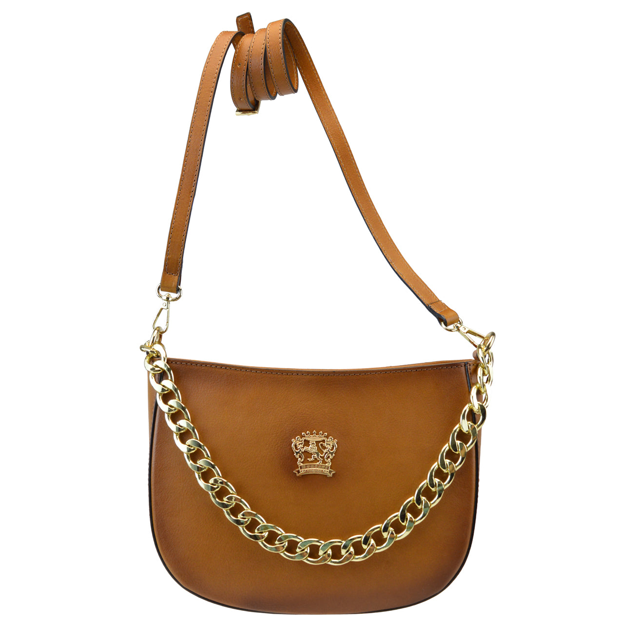 Pratesi Rimaggio Italian Ladies Bag in vegetable tanned Italian leather - Brown
