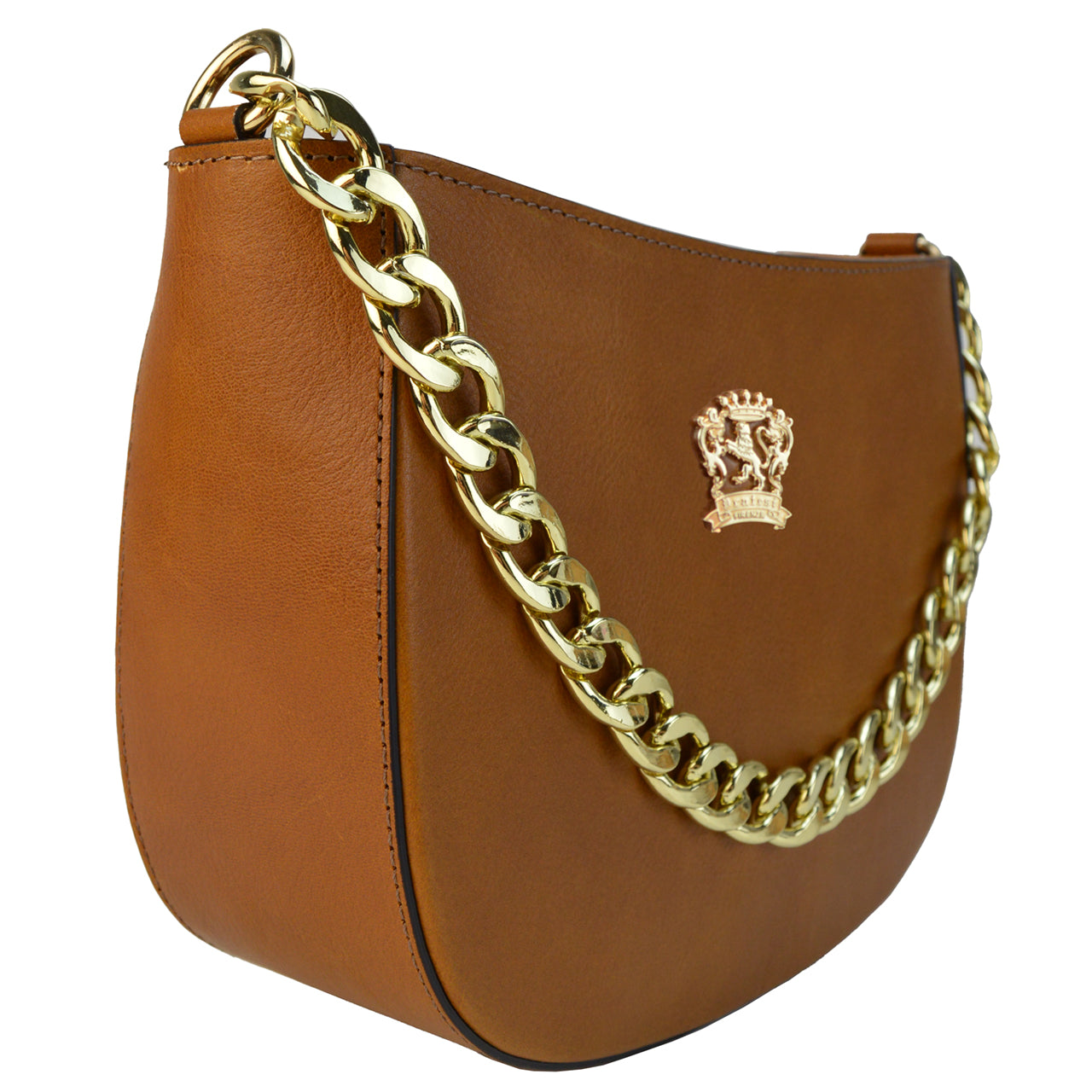 Pratesi Rimaggio Italian Ladies Bag in vegetable tanned Italian leather - Brown