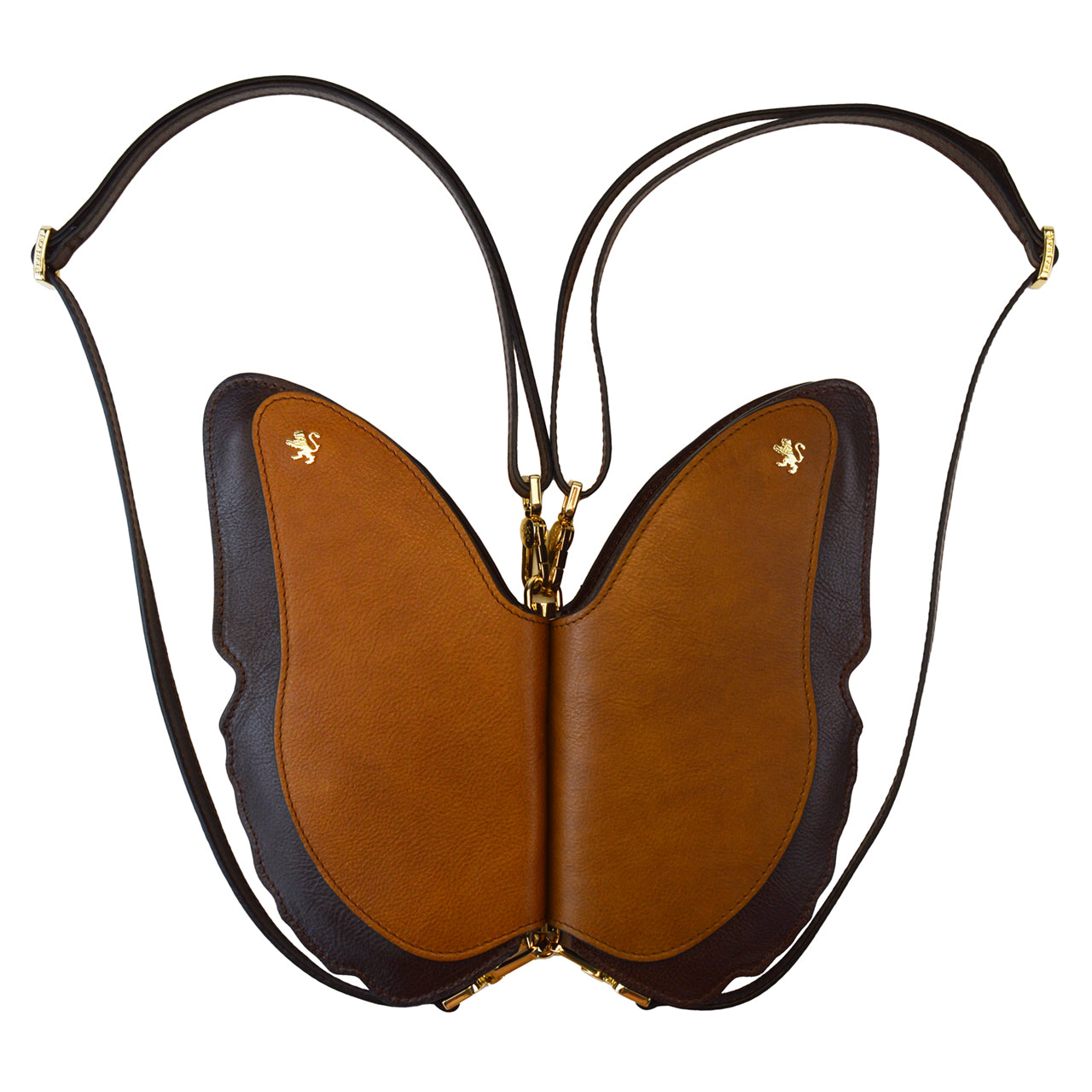 Pratesi Farfalla Backpack B383 in Genuine Vegetable Dyed Italian Leather - Brown