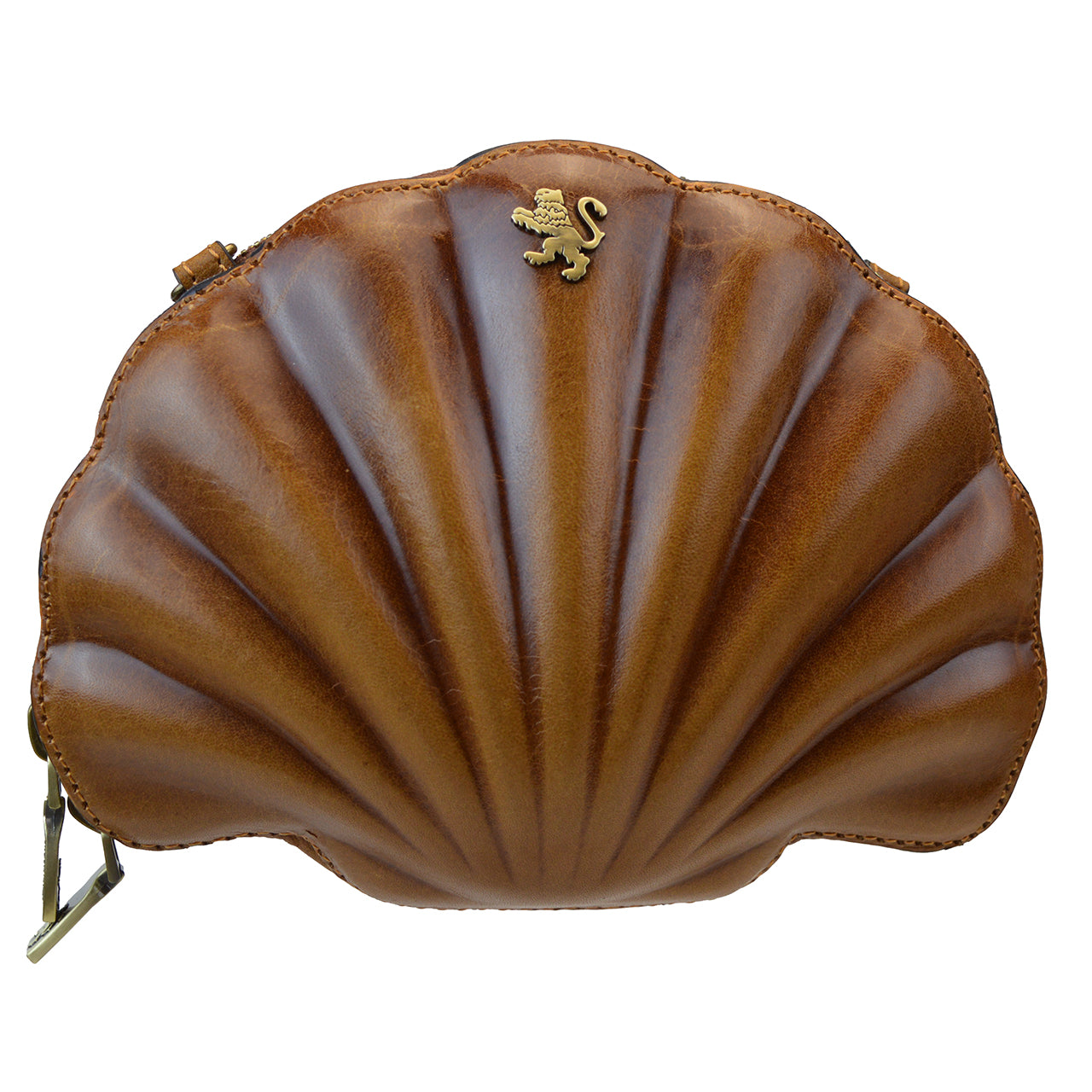 Pratesi Shell Cross Body Bag B454 in Full Grane Leather - Bruce Brown - LQE2