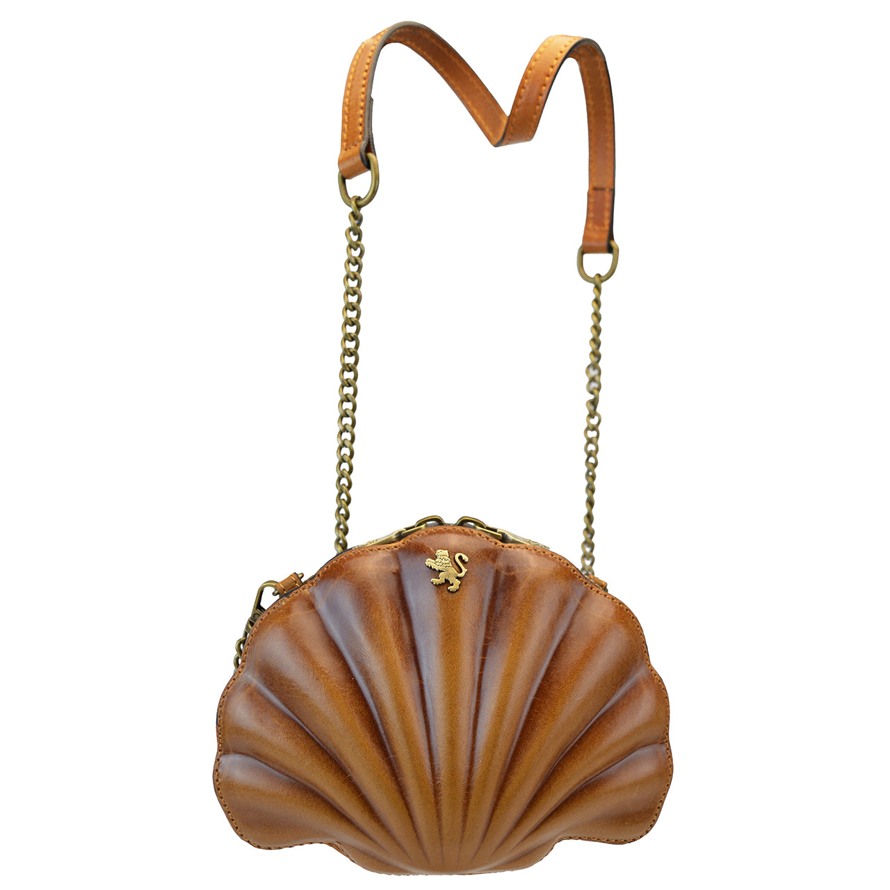 Pratesi Shell Cross Body Bag B454 in Full Grane Leather - Bruce Cherry - LQE2