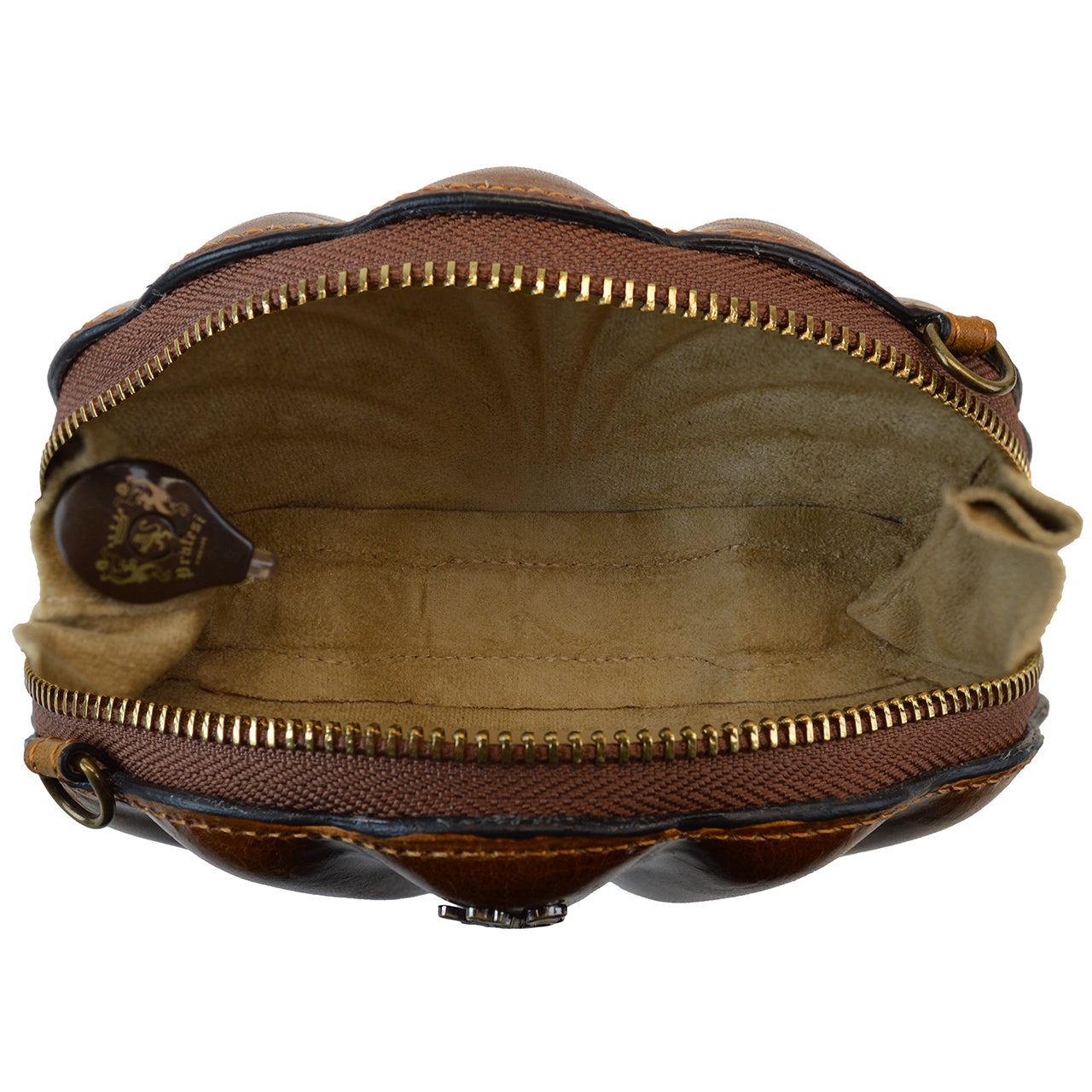 Pratesi Shell Cross Body Bag B454 in Full Grane Leather - Bruce Cognac - LQE2