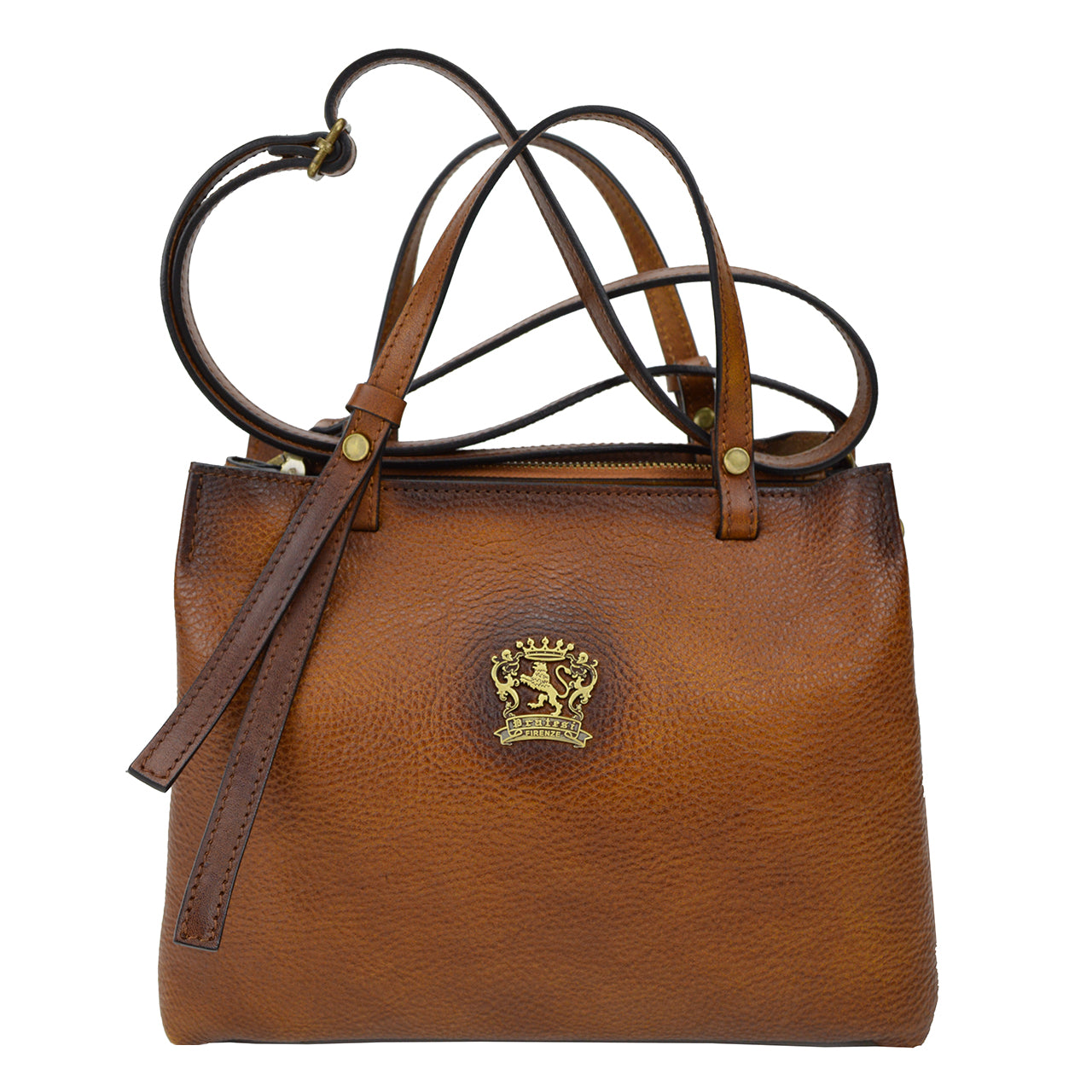 Pratesi Camperiti Ladies Handbag in Genuine Italian Vegetable Dyed Leather - Violet