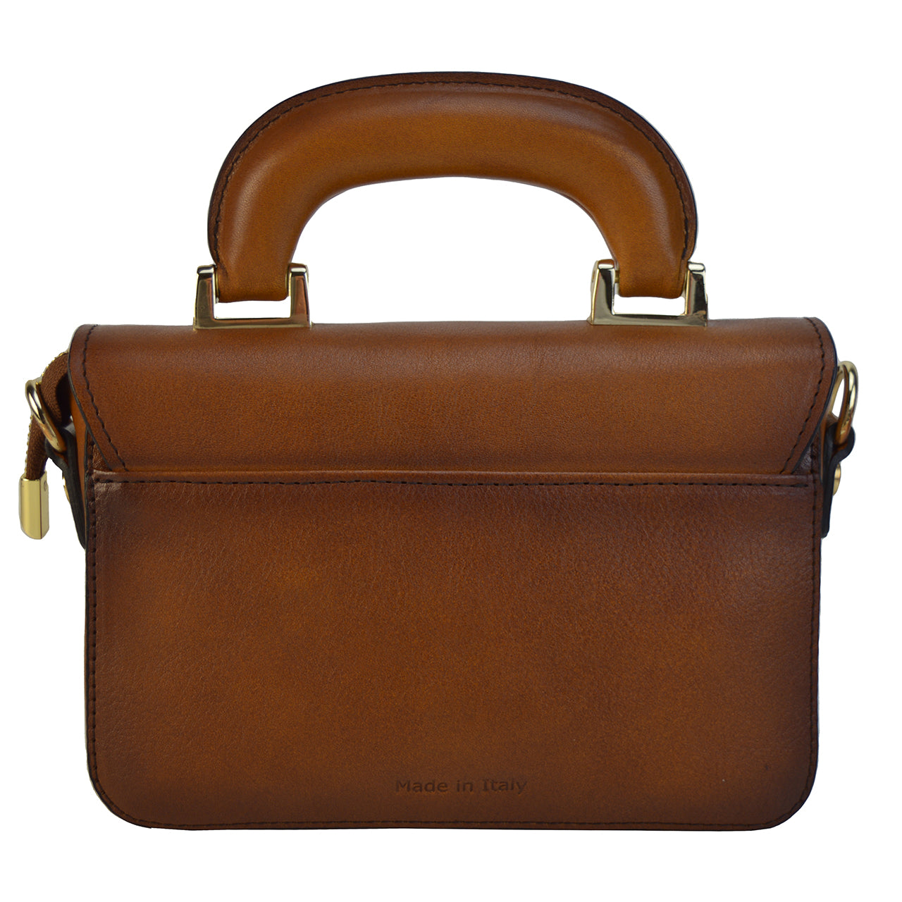 Sac bandoulière Pratesi Pianola B534 en cuir de vache - Bruce Cognac