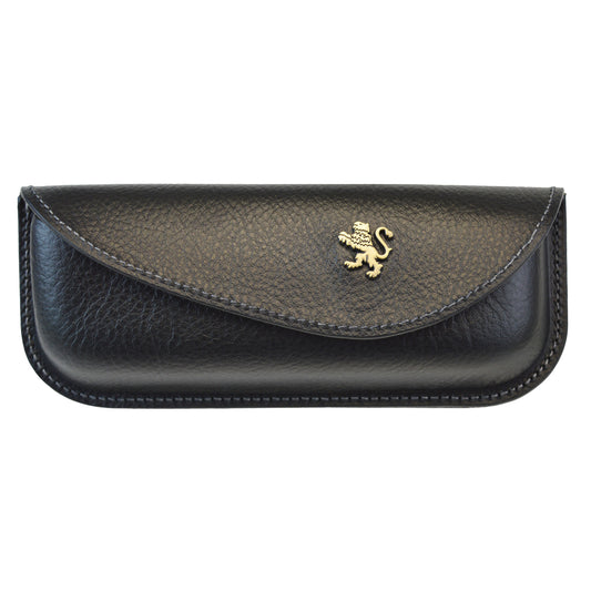 Pratesi Eyeglass Case in Genuine Italian Vegetable-Dyed Leather - Black