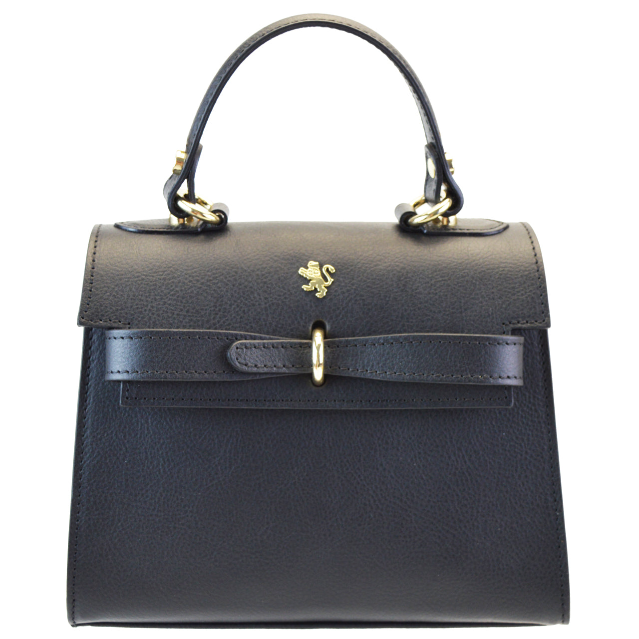 Bolso Pratesi Fondoli en piel italiana teñida vegetal - Negro