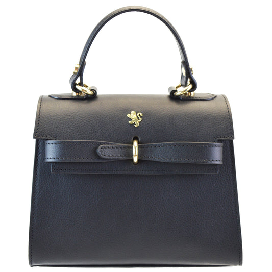 Bolso Pratesi Fondoli en piel italiana teñida vegetal - Negro