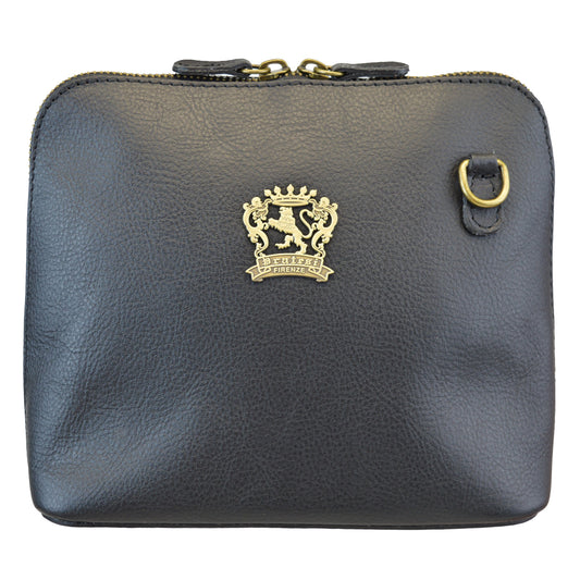 Pratesi Cross-Body Bag Gran Volterra B467/G in genuine leather - genuine Italian Black - LQE