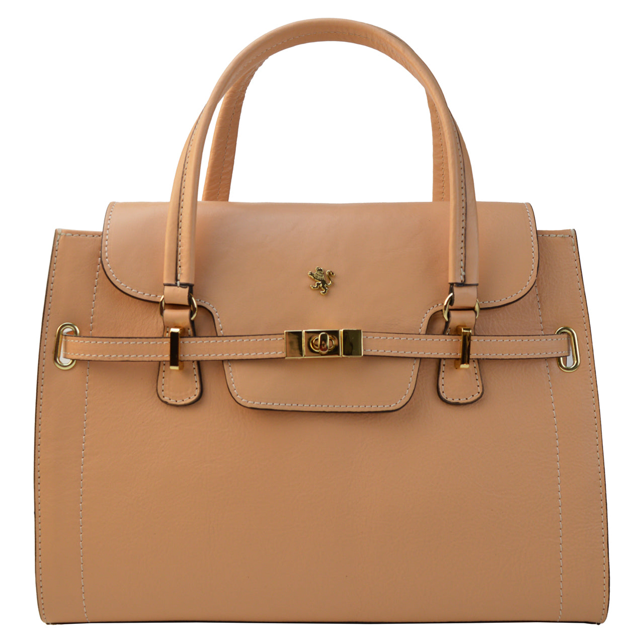 Sac à main Pratesi Baratti en cuir italien teint aux végétaux - Rose clair