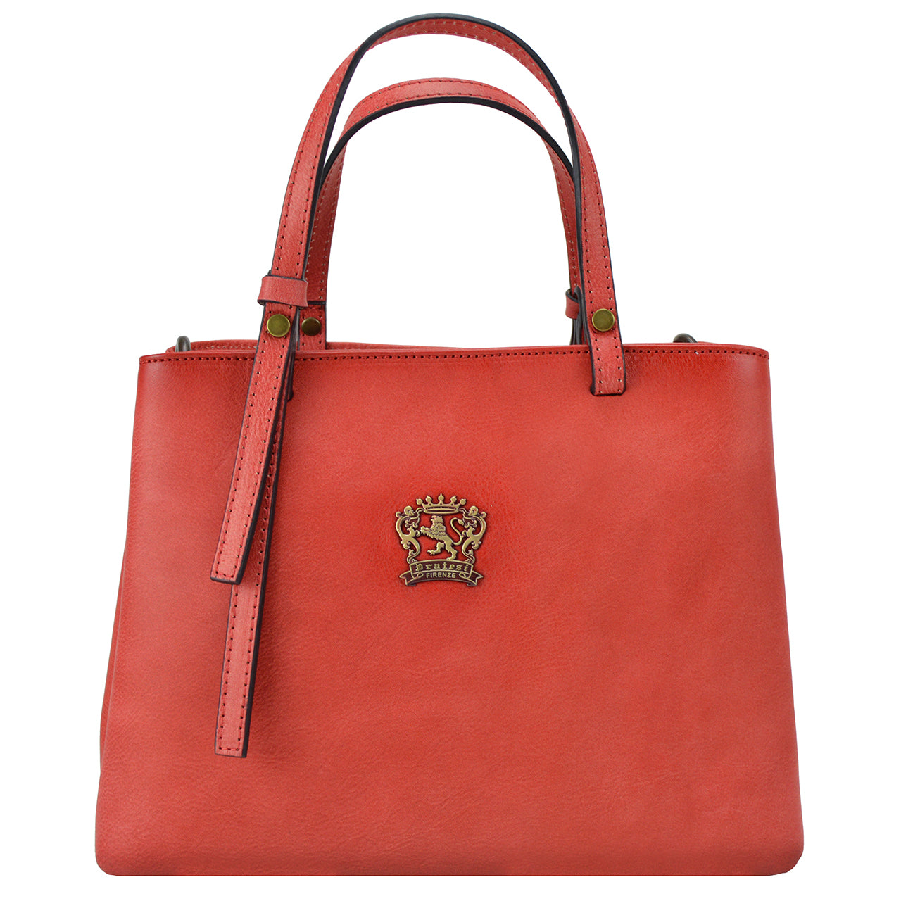 Bolso de mano Pratesi Camperiti para mujer en auténtica piel italiana teñida con vegetales - Rosa
