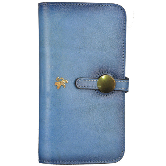 Pratesi Ellera Clutch in Vegetable Dyed Italian Leather - Sky Blue