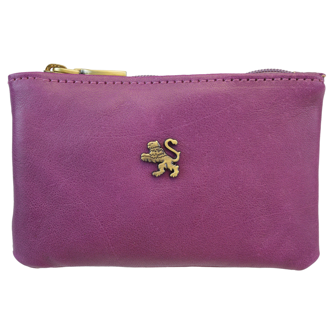 Pratesi Farnia Leather Key Pouch in Italian Vegetable Tanned Leather -  Violet